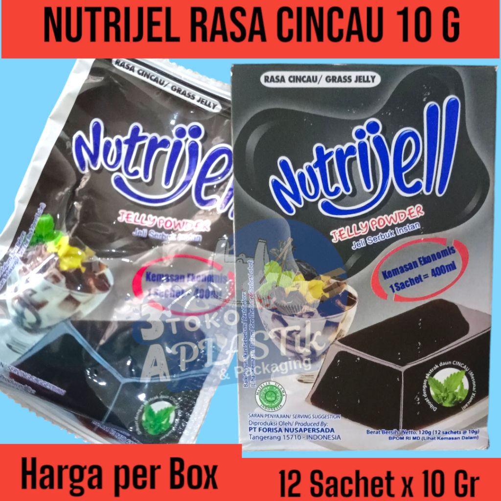Nutrijel Economical [10 g] CINCAU FLAVOR 1 pack cardboard (12 sachets/ pcs)