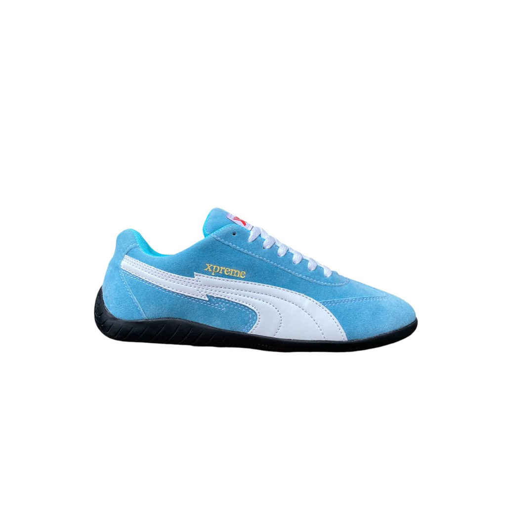 XPREME - SPEEDCATTION ICE BLUE - SUEDE MATERIAL - MEN'S SNEAKERS Wanita - CASUAL RUBBER SHOES ELEGAN