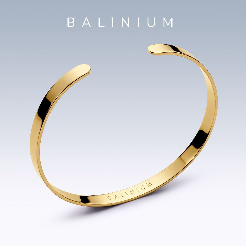 Balinium Gelang Pria 316L Surgical Steel Gold | Anti Karat Selamanya | Garansi Seumur Hidup