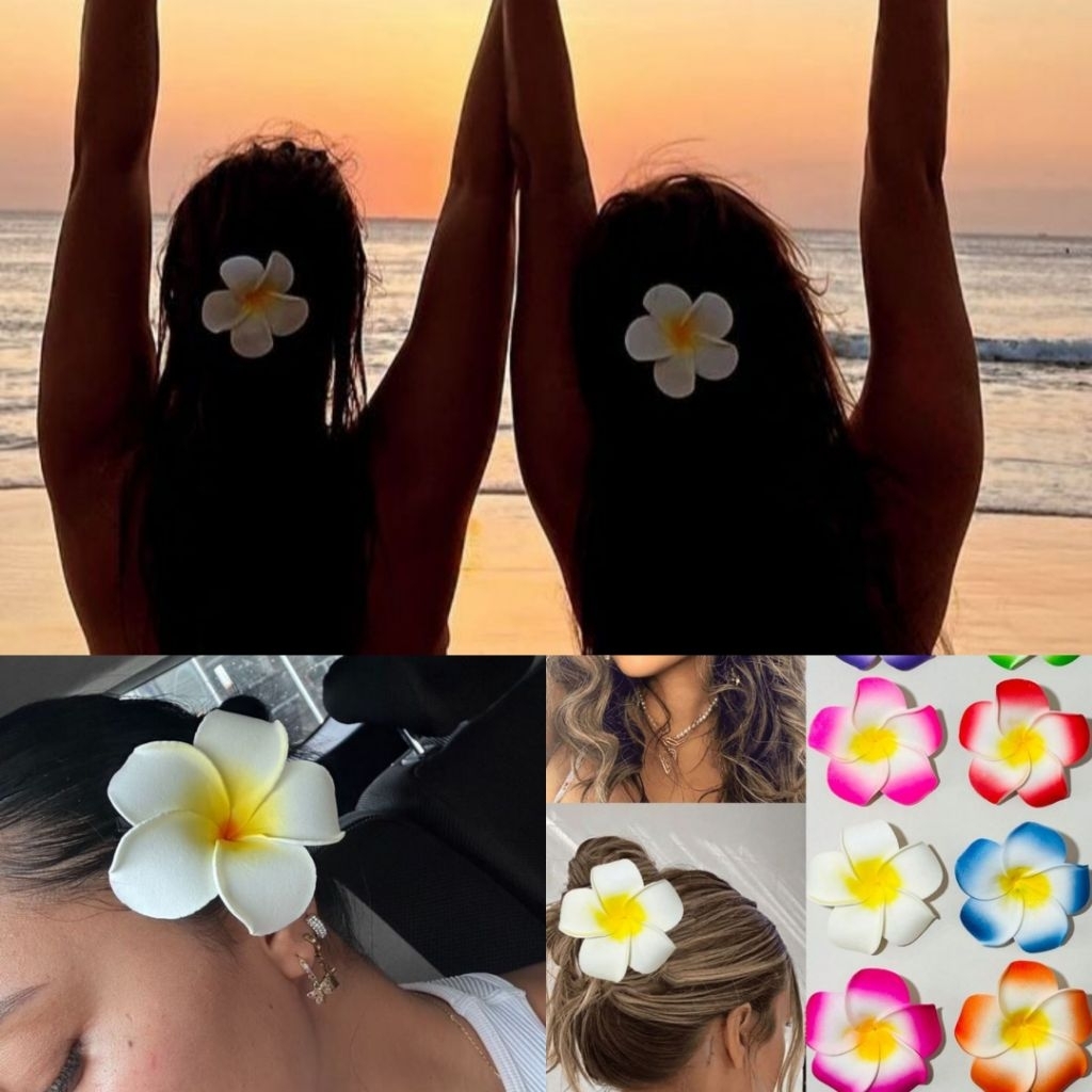Jumbo 10cm frangipani flower clip
