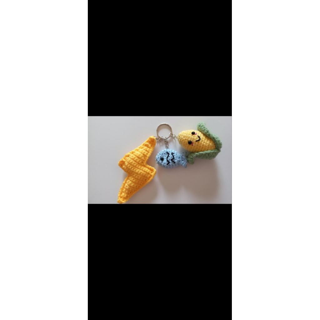 [ Moon Girl ] Lightning corn keychain Set