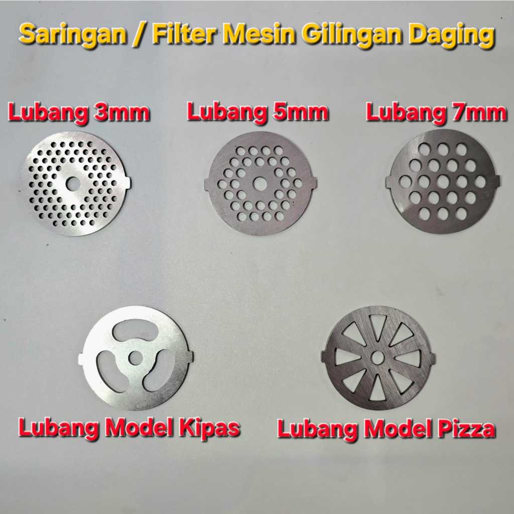 MESIN Meat Grinder Strainer for Idealife MG 1001 Meat Grinder Machine MG1001 Life Available in 3 Hole Sizes 5/ 7 mm 3mm 5mm 7mm Pizza Hole and Fan Hole