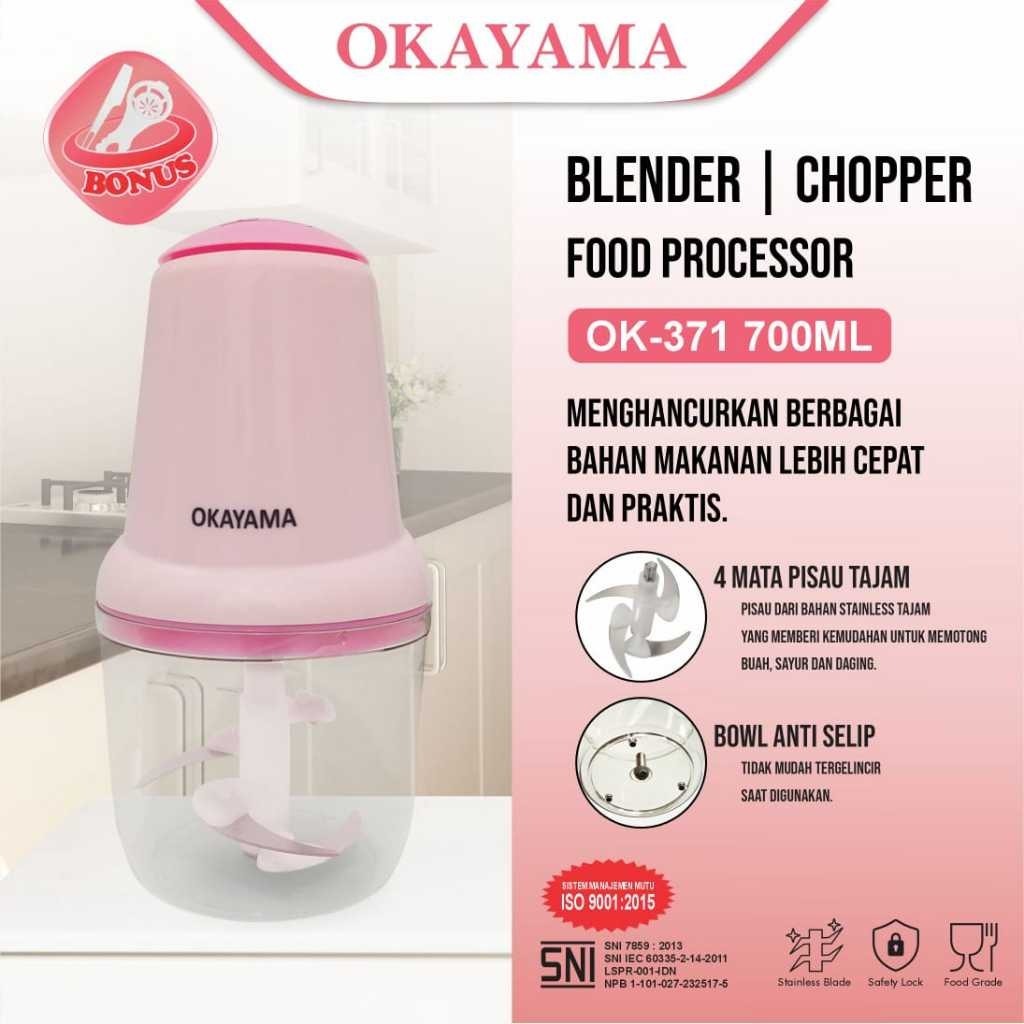MESIN Chopper OK 371 Okayama/ Meat and Spice Chopper Kitchen Spice Blender / Multipurpose Spice Chopper Multifunctional Small Electric Meat Grinder Baby Food Grinding Machine