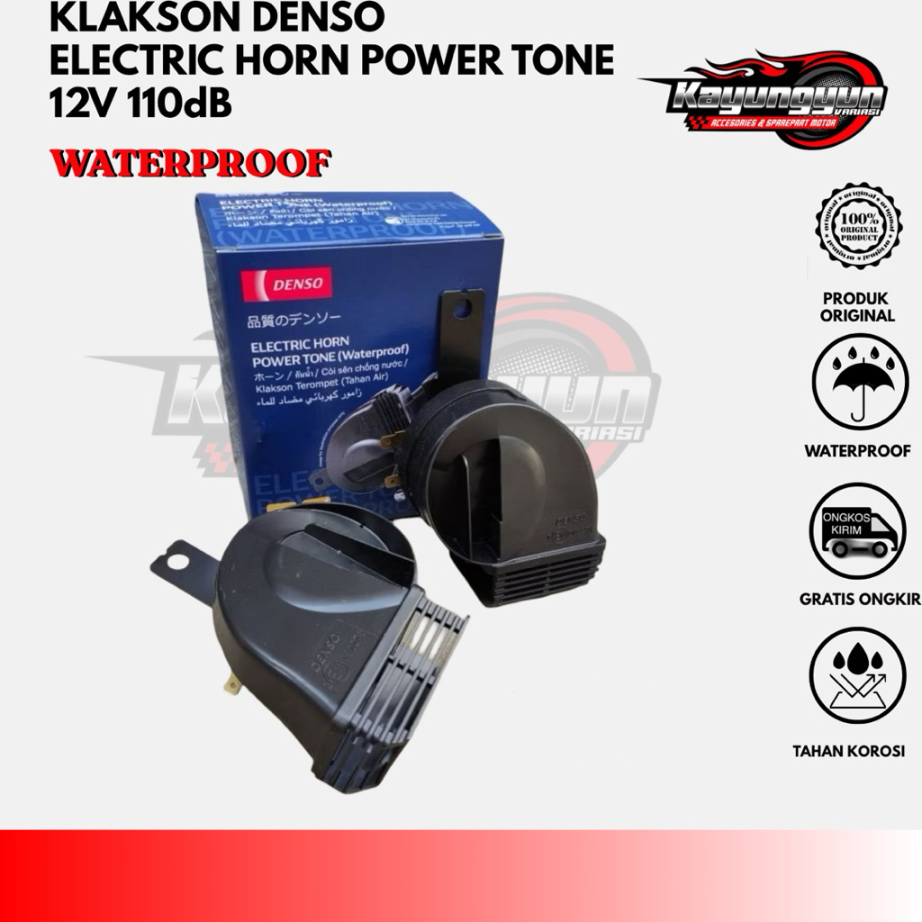 DENSO WATERPROOF 12V WATERPROOF Snail Horn ORIGINAL CAR MOTORCYCLE HORN Kereta Air Horn