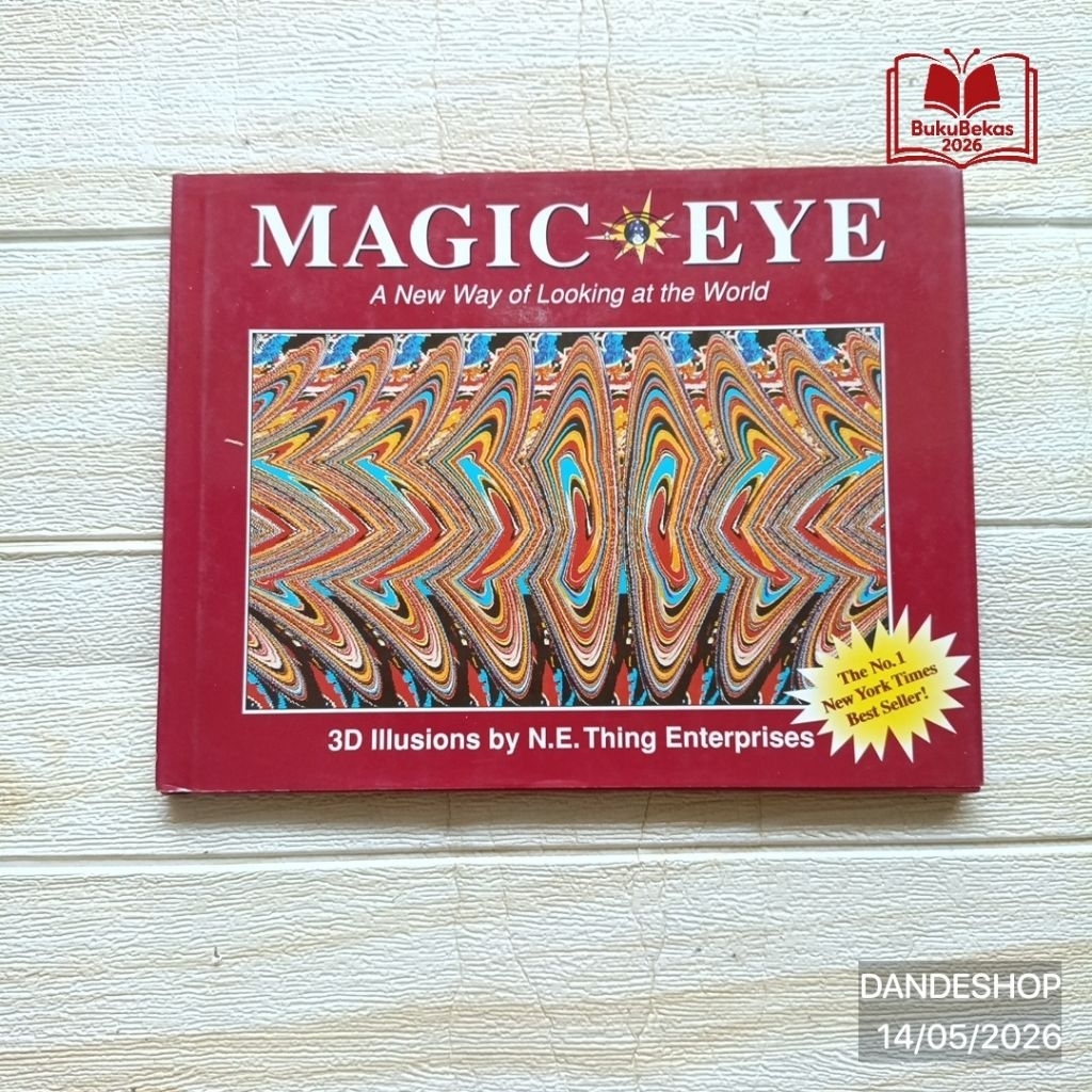(hc) Magic Eye ~ New Way of Looking at The Worlda - 3D Illusions by NE Thing Enterprises - Preloved Used English Books