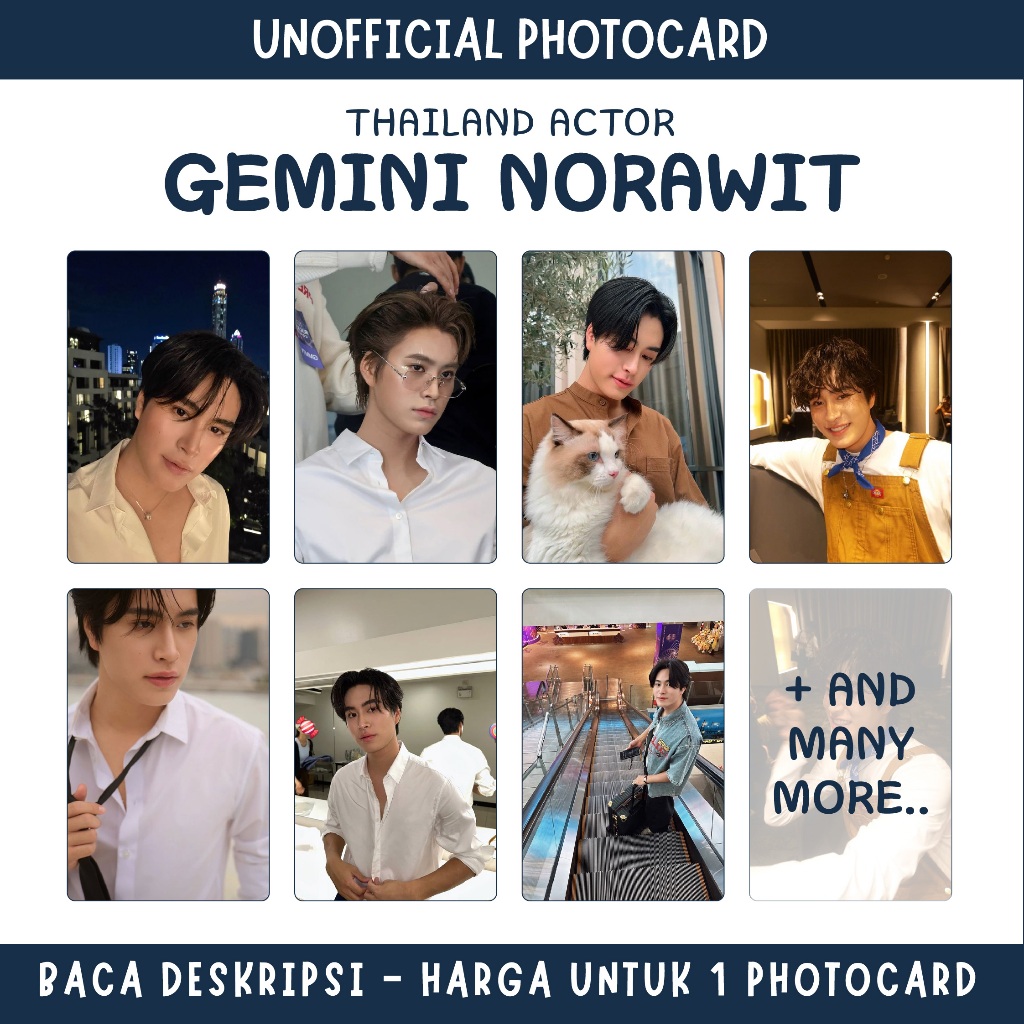 SELCA THAILAND ACTOR PHOTOCARD - GEMINI NORAWIT