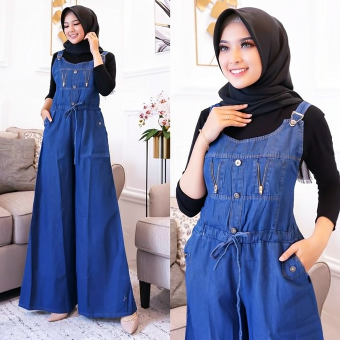 SUNDAY JUMPSUIT /ADELIA JUMPSUIT OVERALL JEANS MAYA OVERALL/ KYNDA ZIPPER/ JAMPSUIT PANTS Wanita