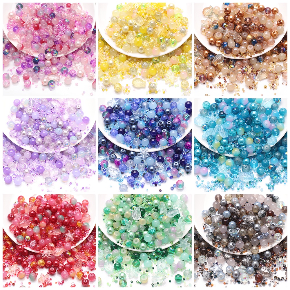 ZhuBI Southeast Asia's best-selling color sea starfish baking paint beads beads beads beads pendants DIY combination color set