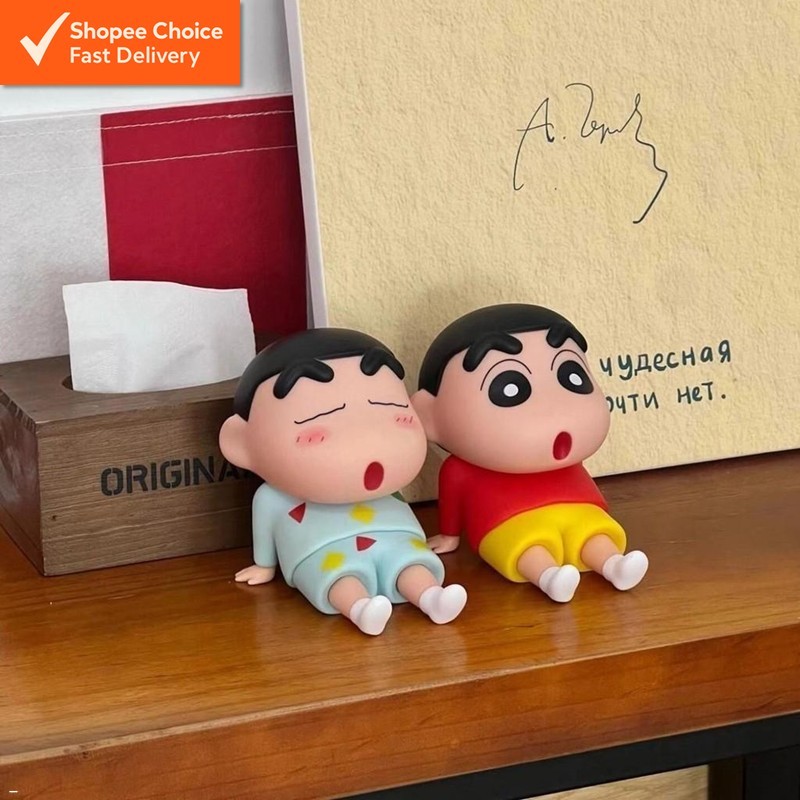 [Random] Cartoon Crayon Shin-chan Phone Holder Creative Desktop Office Desktop Action Figures Lazy Mobile Phone Holder