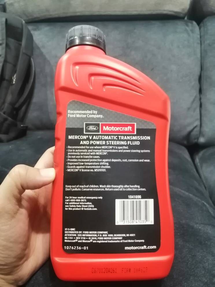 Genuine Ford Motorcraft Mercon V Automatic Transmission Oil And Power Steering Oil Fluid 1 Quart Shopee Malaysia