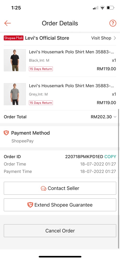 Levi's Housemark Polo Shirt Men 35883-0007 | Shopee Malaysia