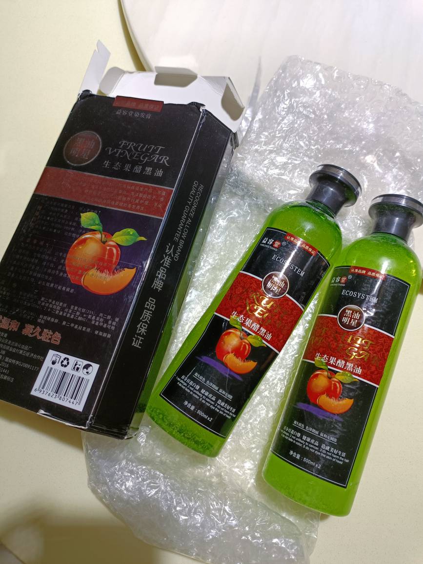 ECOSYSTEM Fruit Vinegar Natural Black Hair Color Gel 500ml*2 | Shopee  Malaysia
