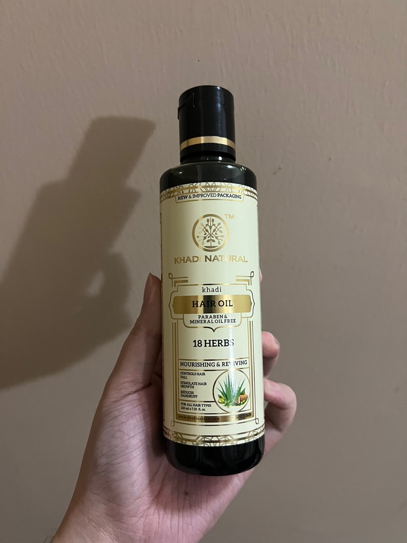 Khadi Natural 18 Herbs Hair Oil 210ml ( Paraben & Mineral Oil Free) |  Shopee Malaysia