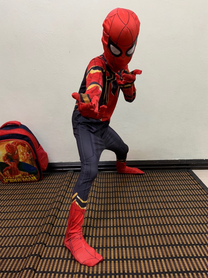 Spiderman Costume Kanak Avengers Marvel Spider Man Baju Budak Lelaki  Superhero Cosplay Shirt Suit Kids Boy Far From Home | Shopee Malaysia