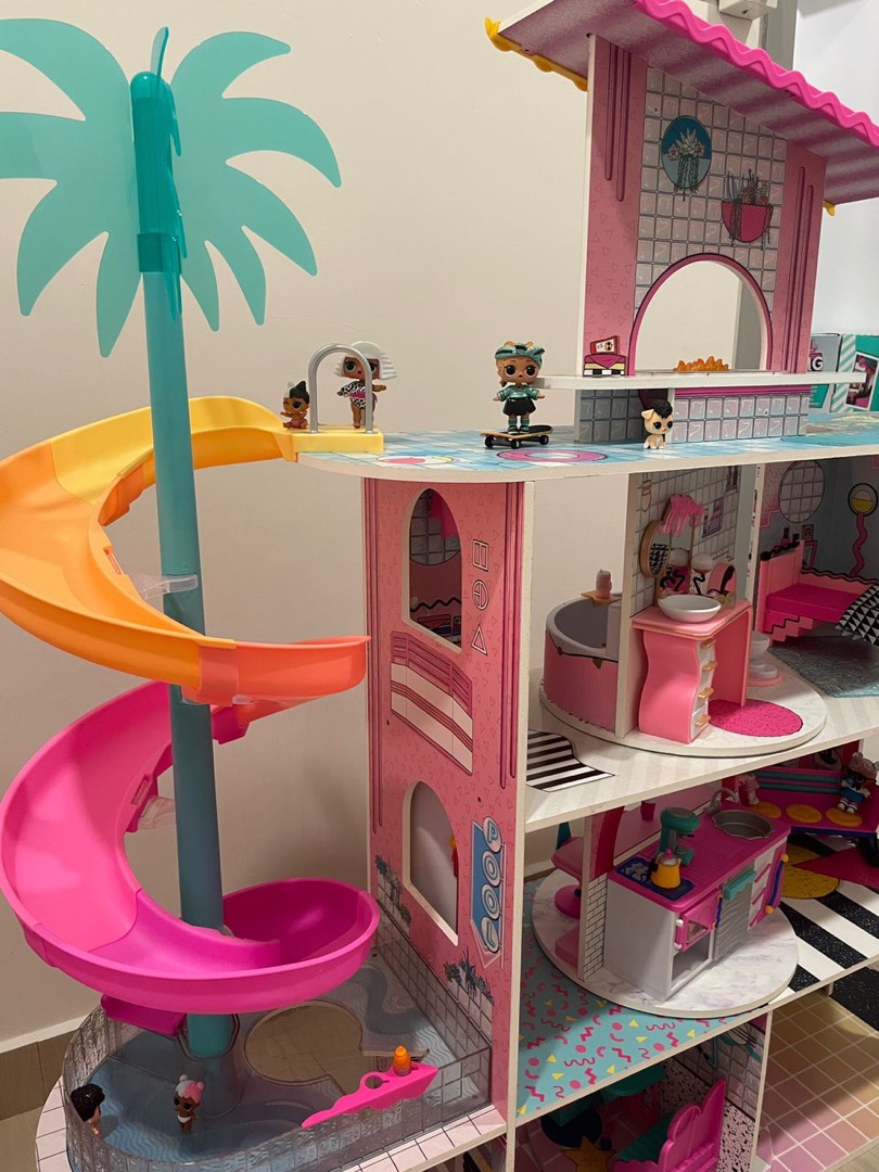 LOL Surprise OMG House Of Surprises New Real Wood Doll House With 85 Surprises