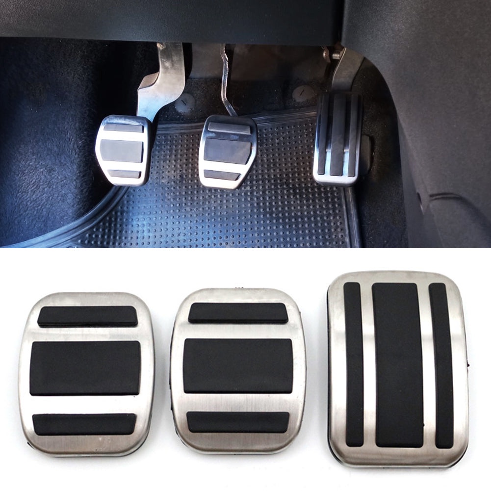 2Pcs/3Pcs Car Gas Brake Pedals Cover Drill Steel Non-Slip Accelerator Overlay For Peugeot 3008 5008 4008 2014 - 2021