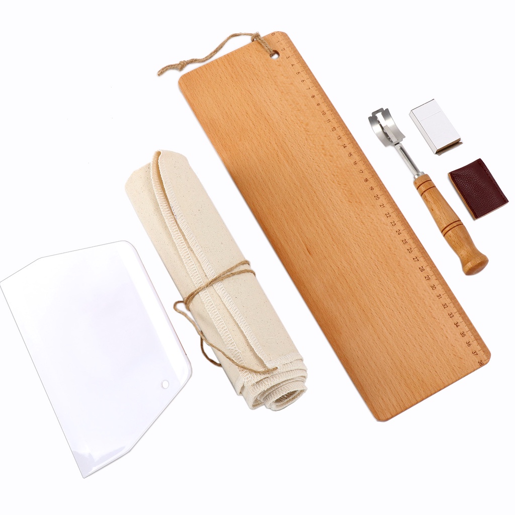 Baguette Transfer Peel Kit with Bread Proofing Coloth Couch Baking Tools Bread Lame Knife Dough Scraper