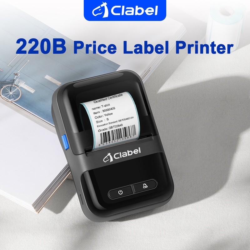 CLABEL 220B Black Label Printer Bluetooth Portable Price Tag Label