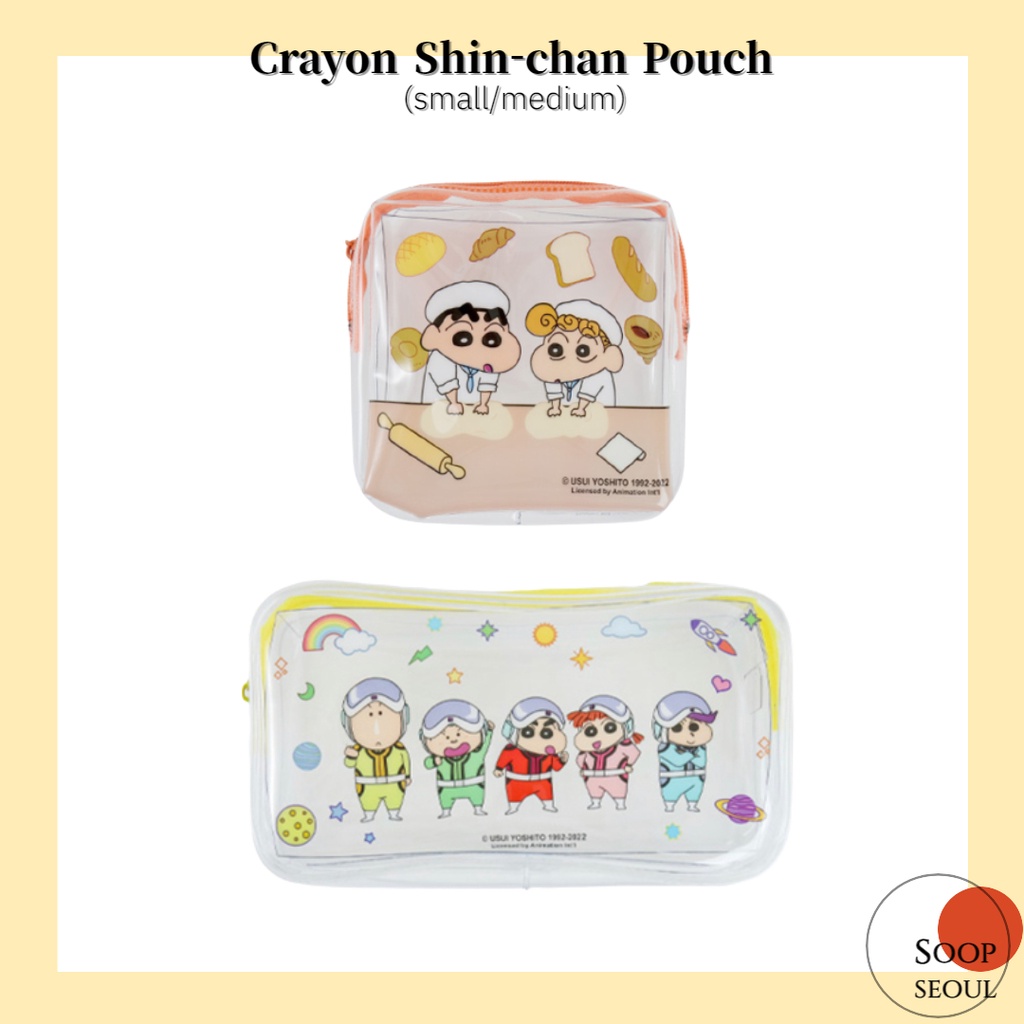 Crayon Shinchan transparent Pouch / Small medium diaso | Shopee Malaysia