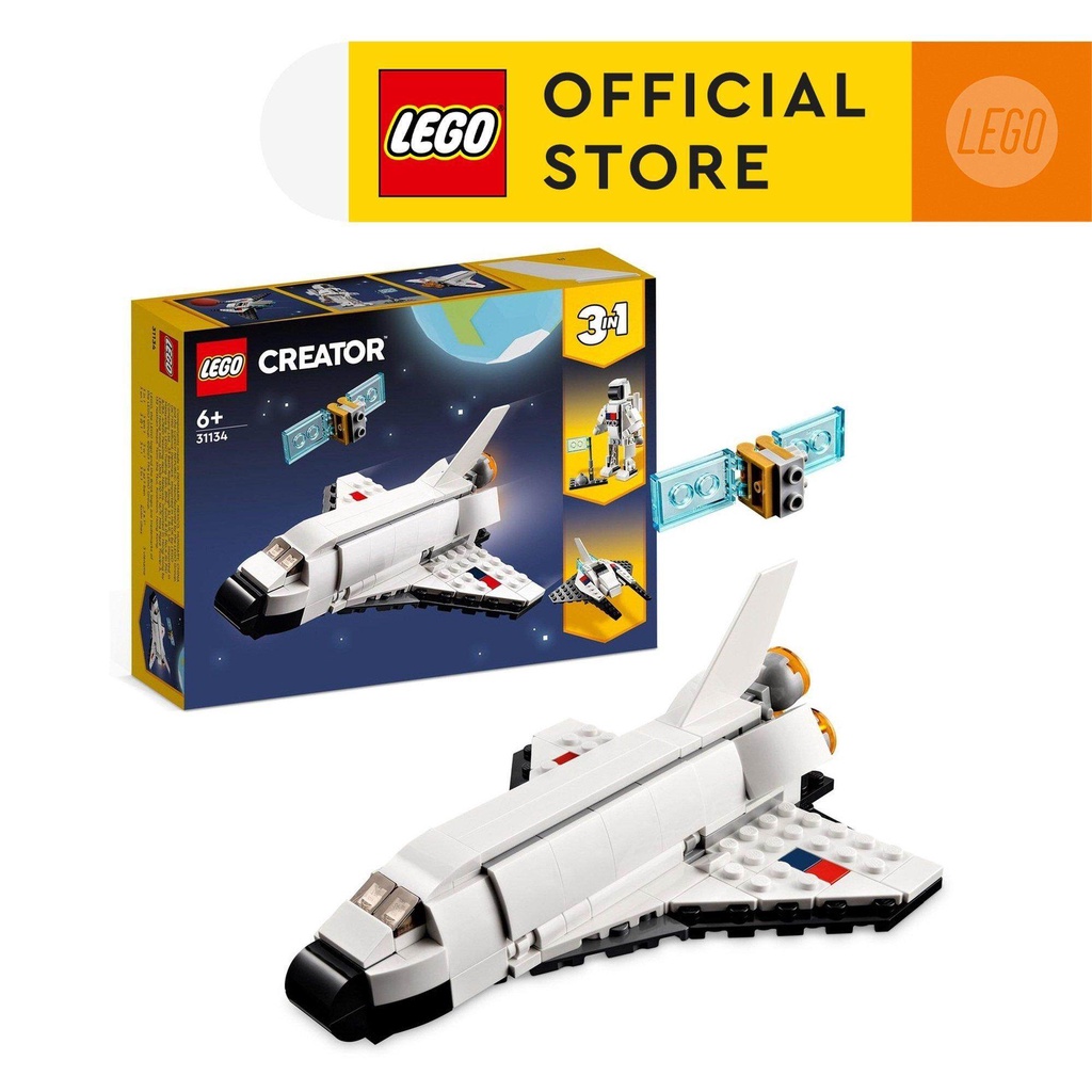 LEGO Creator 3in1 31134 Space Shuttle Building Toy Set (144 Pieces)