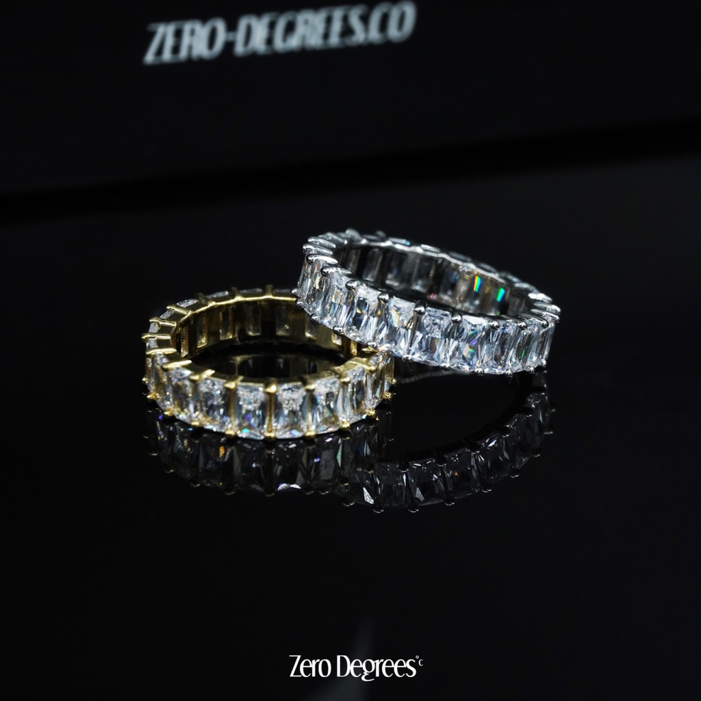 TOPGRILLZ Iced Out Oval Ring - 14K Gold/Silver Band With Cubic Zirconia For Men & Women