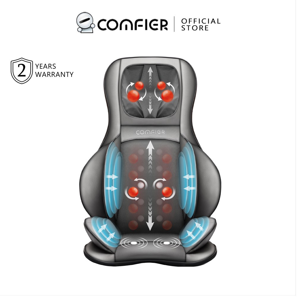 COMFIER Neck And Back Massager With Heat Shiatsu Portable Multi