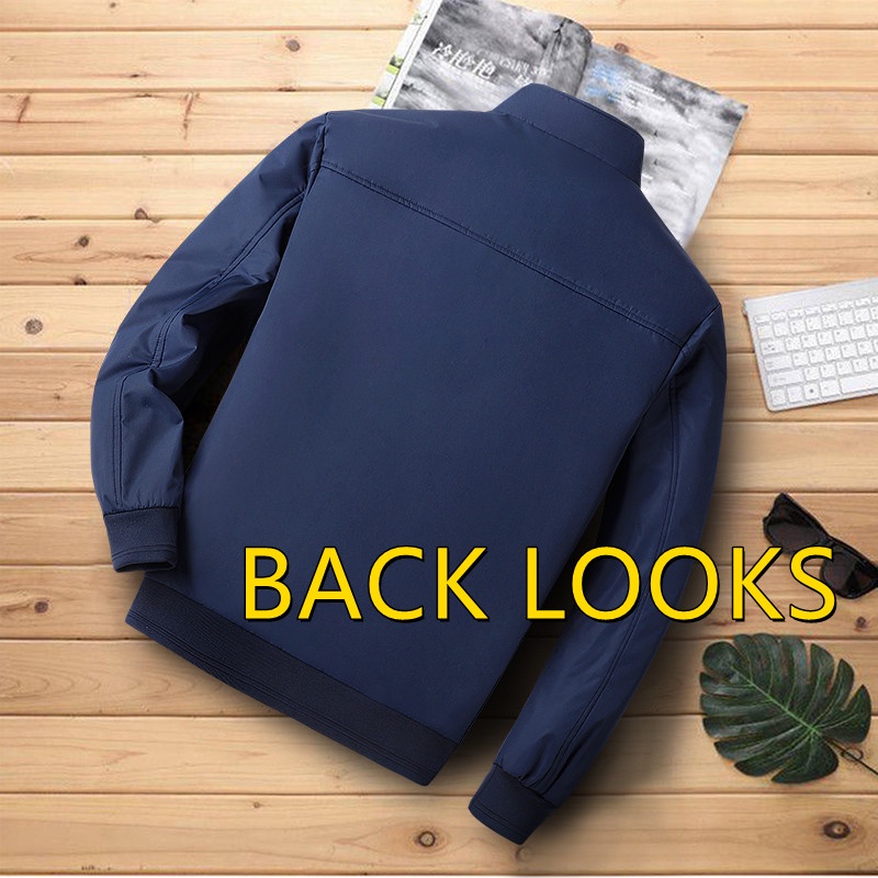 Have Purpose Ready Stock Mens Basic Jacket Motor Jaket Lelaki Jeket Bomber Men M-5XL Essential Must - Image 5