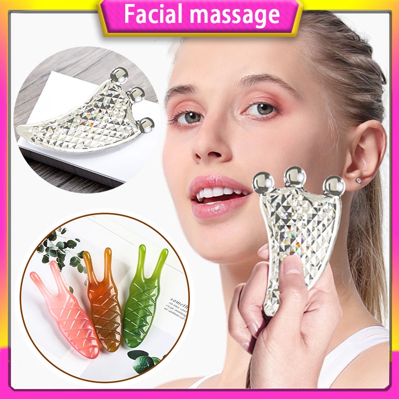 Facial beauty board Facial beauty gadget Facial massage board Three shaving neck pulling bars