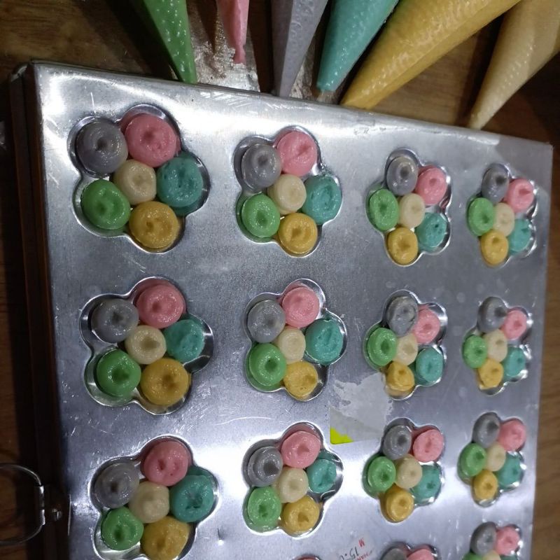 Acuan biskut pelangi / lidah kucing / rainbow cookies mould ready stock malaysia