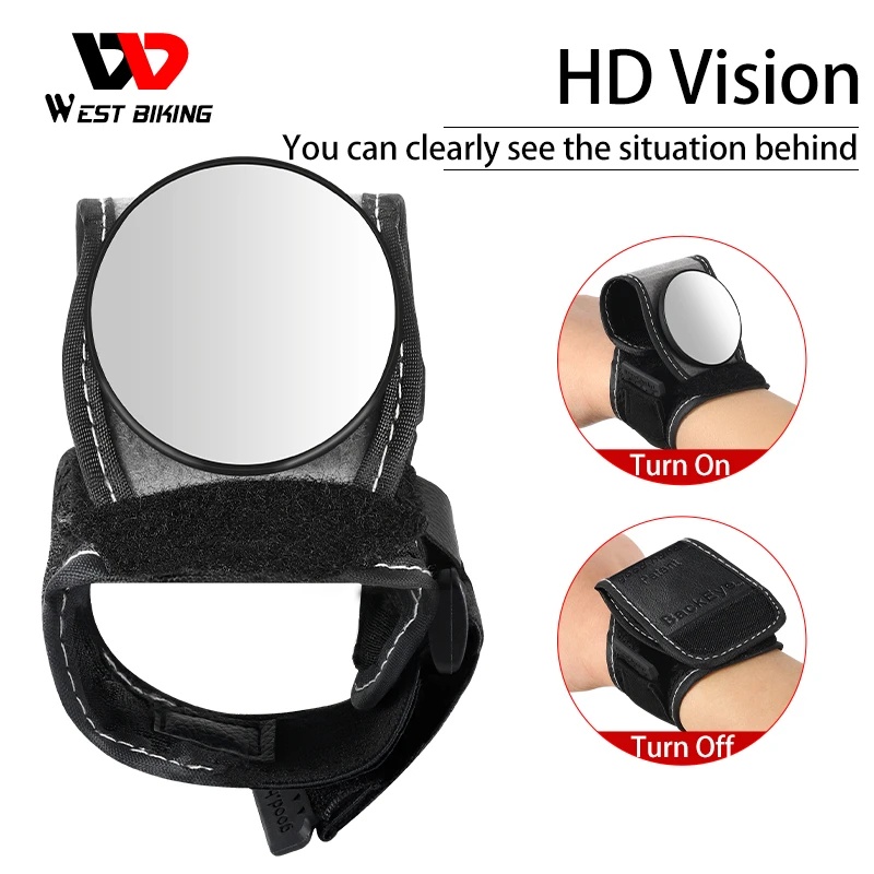 Hd Bicycle Rearview Mirror Arm Wrist Strap Safety Rear View Cycling Accessories Mtb Road Bike