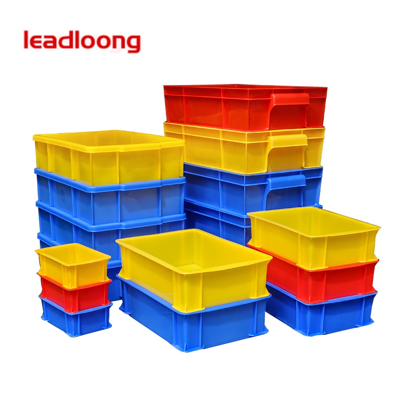 LEADLOONG-CS Series 丨 Square Parts Storage Bins Plastic Stackable Parts Bin Industrial Household Multipurpose Stocker Bins