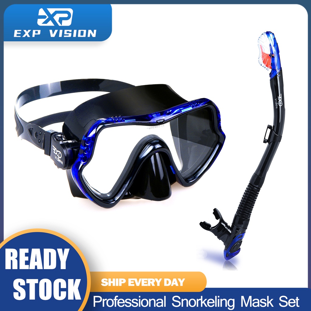 EXP VISION Snorkeling Mask Set Diving Mask Snorkeling Set Anti Leak