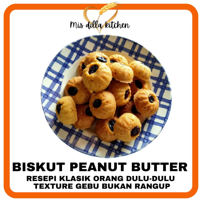 Homemade Kuih Raya 2021 Peanut Butter Cookies Biskut Dengan Mentega Kacang Resepi Bonda Kuih Orang Lama - 26-30pcs