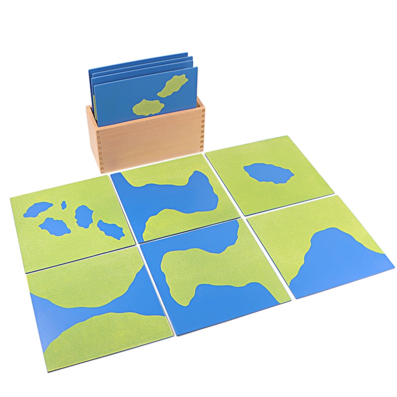 10Pcs Montessori Geography Materials Wood Sand World Map Puzzle Culture