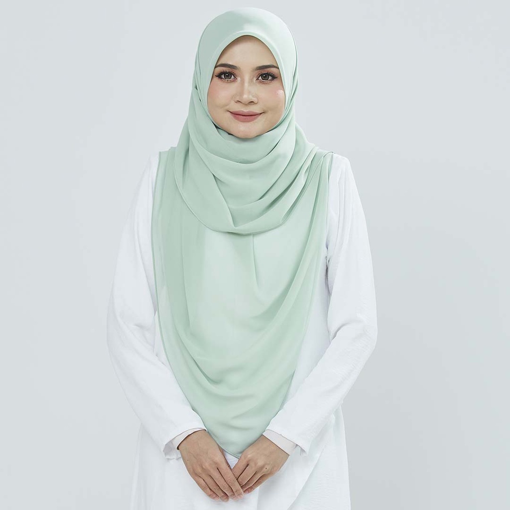 Tudung Bawal Chiffon Empat Segi [BIDANG 50] WARNA BARU | Shopee Malaysia