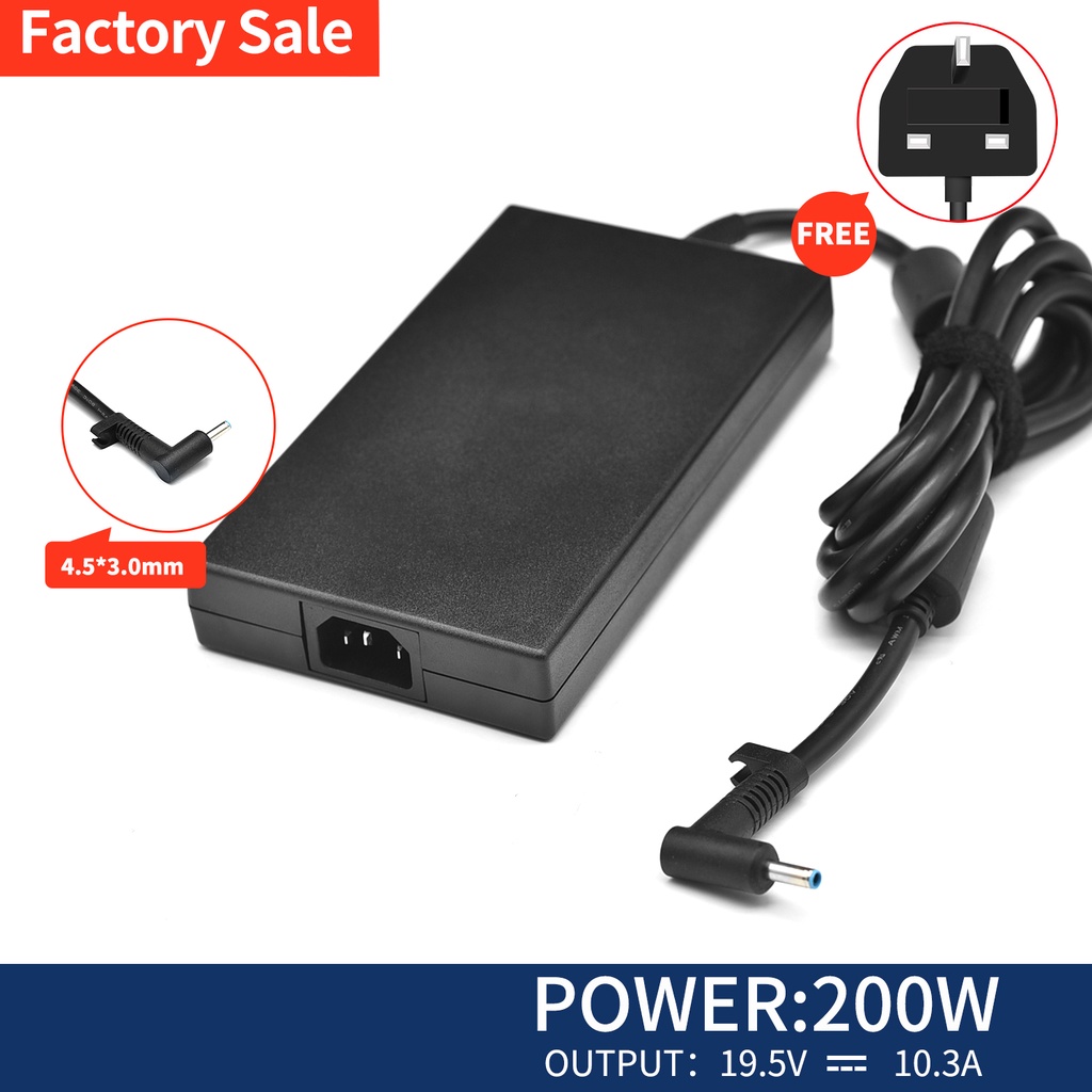 Laptop Charger for HP 200W   AC Power Adapter Gaming Laptop   *  Victus omen zbook Pavilion Envy 15 15t 17 17t ​ g3 g4 g5 g6  TPN-DA10 TPN-CA03 L00818-850