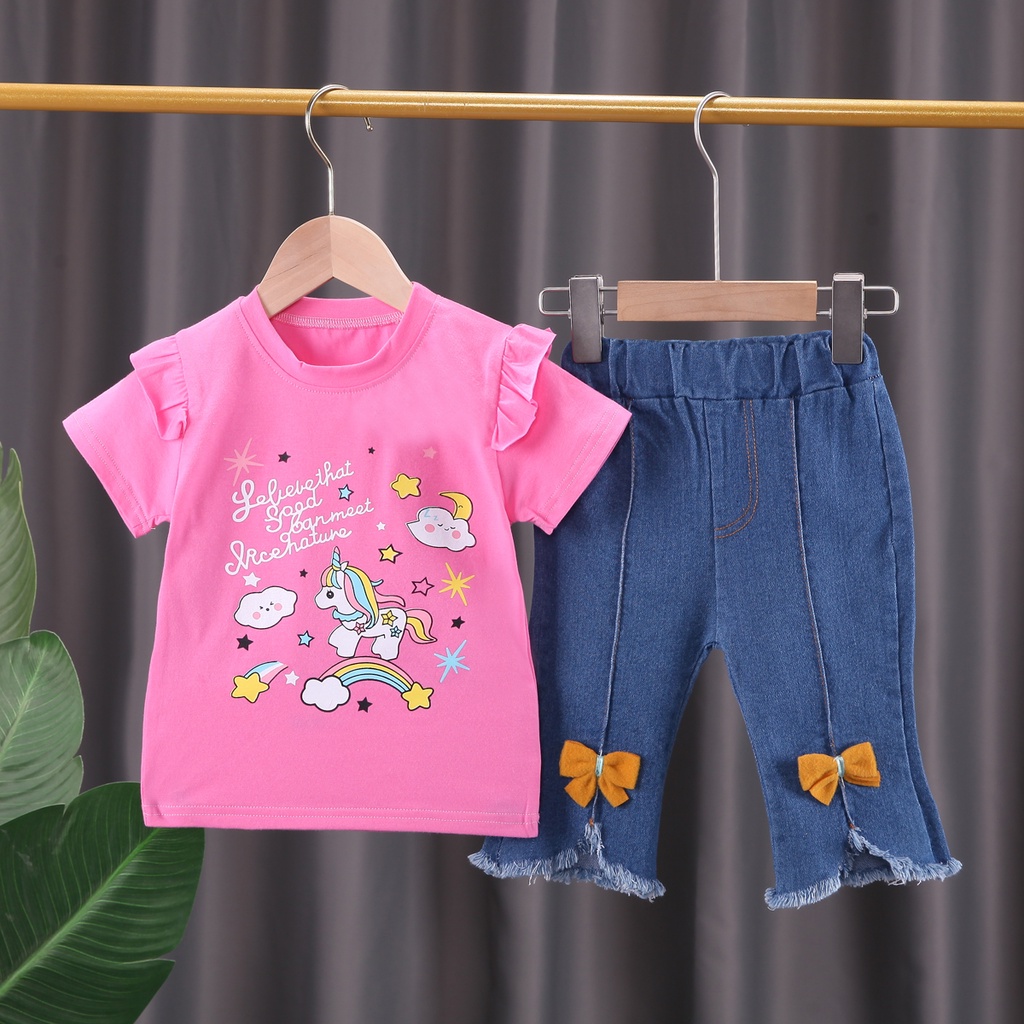 2023 New Arrival Baby Girls Fashion Suits✨ Ready Stock Shirt+Pants Tops  2Pcs Baby Girl Clothes New Design 1-5Years Baby Baju Girls Fashion Girls  Summer Shortsleeve Suits | Shopee Malaysia