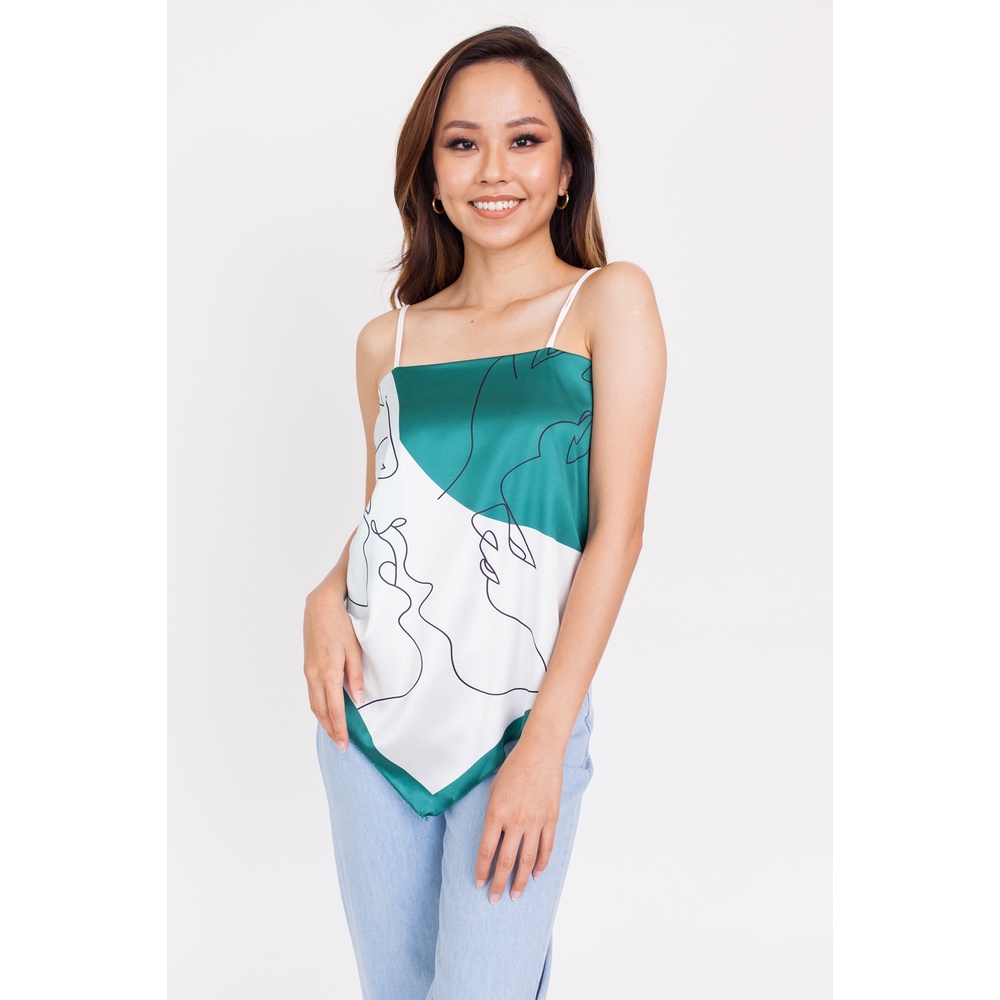 Green Abstract Hanky Top