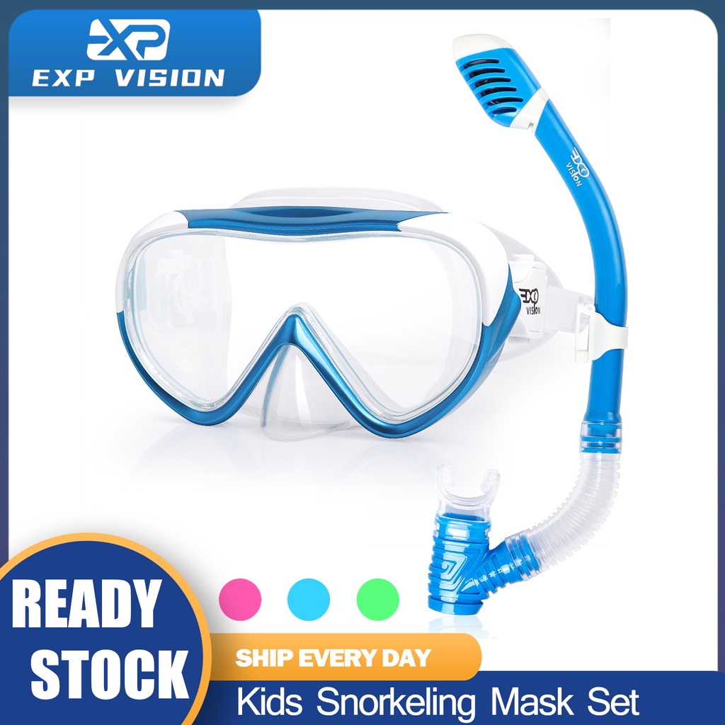 EXP VISION 4-16Y Snorkeling Mask Kids Snorkeling Set Kids Diving Goggle ...