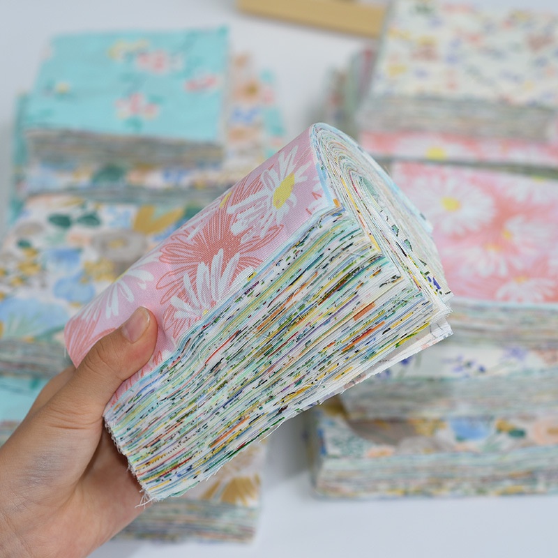 50pcs No Repeat 10cmx10cm Squares 100% Cotton Floral Pattern Cotton Sewing Quilting Fabric