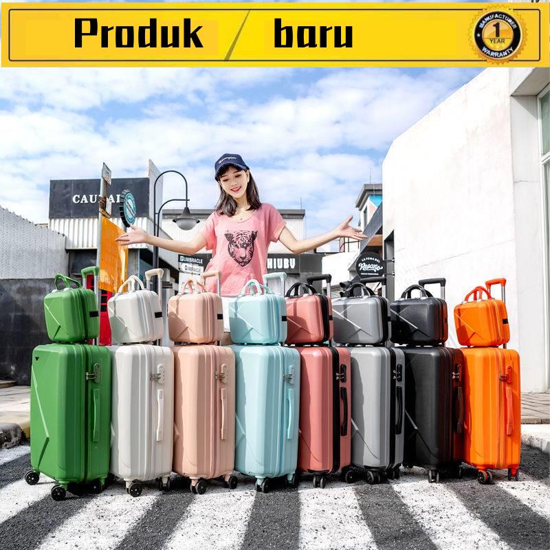 ❤Ready Stock ❗️20”/24”/28”❗️ small luggage lugage luggage set laugage bag travel beg troli travel Kotak Warna Gula-Gula Merah Bersih Kecil Kes Troli Segar Wanita Roda Pelbagai Arah Kotak Naik Kapal Terbang Kotak Kata Kunci Lelaki Versi Korea