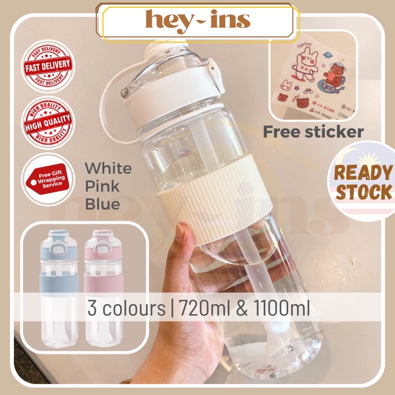 Minimalist 1.1 litre 720ml PP PC Plastic Water Bottle with silicon ...