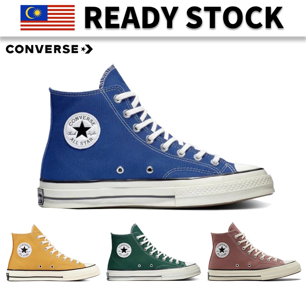 READY STOCK] Original Converse 1970s all star high top unisex sports shoes  canvas shoes casual shoes Green blue yellow | Shopee Malaysia