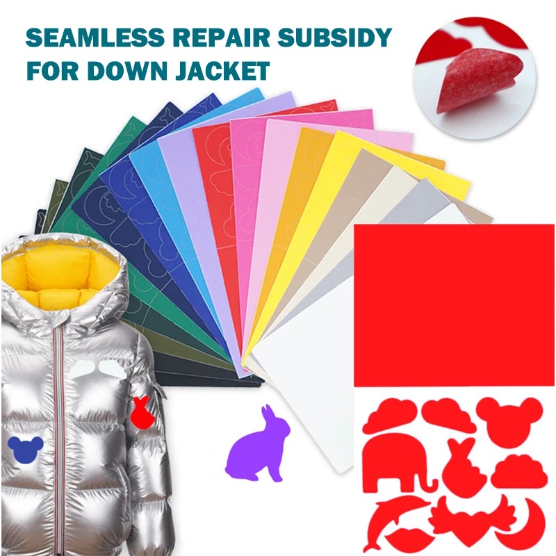 【Ready stock】 15x25cm down jacket self-adhesive clothes can be washed and repaired raincoat umbrella shear-free cloth sticker