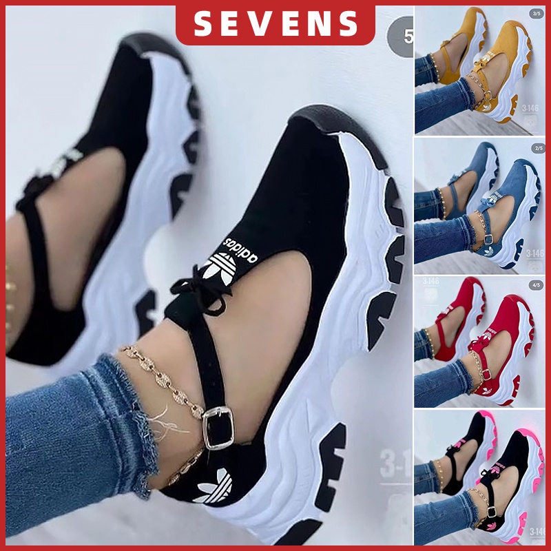 Ready stock kasut sukan perempuan sarung sport wanita plus size 36-43 2023 fashion sneakers women Comfortable and lightweight platform Ladies Casual lofa Shoes black red yellow blue