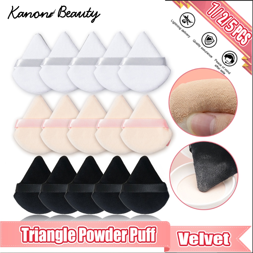 1/2/5Pc Triangle Velvet Powder Puff Flours Mini Face Makeup Sponge Cosmetics Soft Cotton Face Powder Puff Lightweight Washable