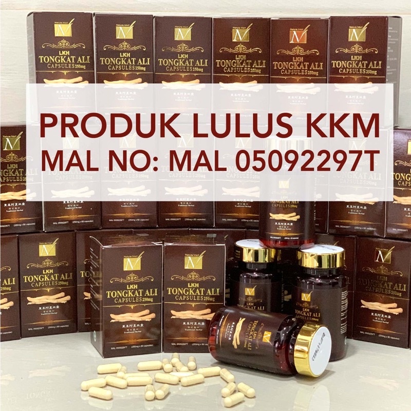 100%Pure Tongkat Ali Capsule ubat kuat & power Tongkat ali kuning asli akar kayu capsule