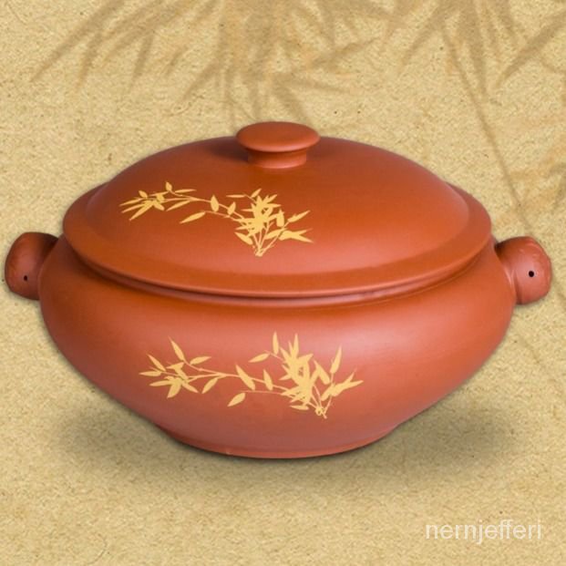 Get gifts/Purple pottery1No. Steam Pot Chicken Steamer Yunnan Jianshui Purple Sand Ceramic Gas Pot Seafood Pot Stew Pot