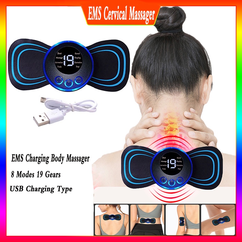 Massage Paste Smart EMS Mini Cervical Vertebra Convenient Massager /EMS Cervical Massage Home Electric Meridian Pulse Shoulder