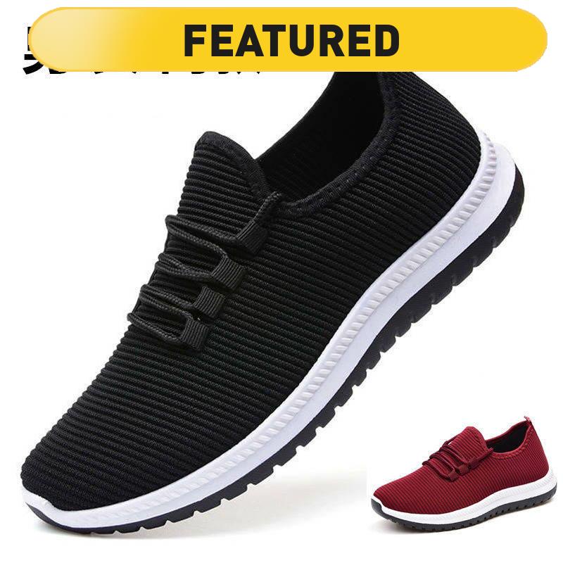 Ready Stock kasut sport lelaki kasut jalan lelaki jogging Kasut Kain Lama Beijing Yang Baru, Tapak Rata Kasut Wanita, Kasut Lari Lapang Pertengahan Umur dan Tua, Kasut Berjalan Tanpa Slip Kasut Lelaki Ringan, Kasut Tunggal